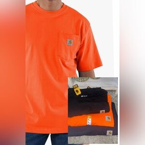 NWT Carhartt Men's Big and Tall Pocket Logo Tee x3 Bundle  2XL